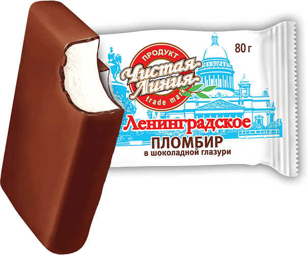 Vanilla ice-cream "Chistaya Liniya Leningradskoe" 80g
