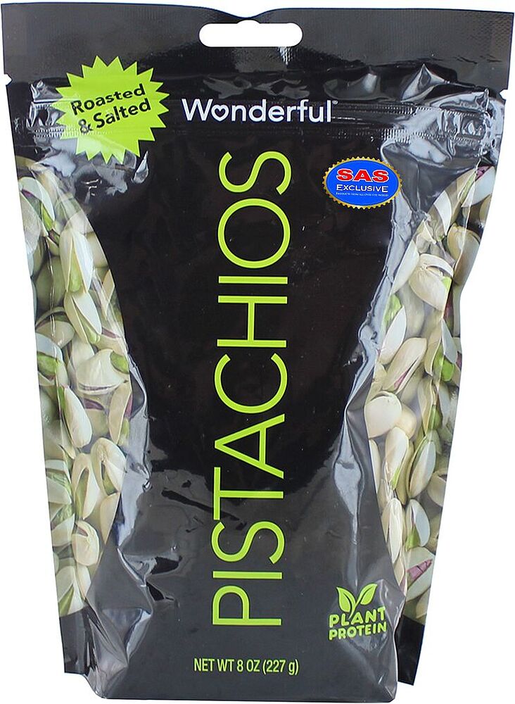 Salty pistachios "Wonderful" 227g