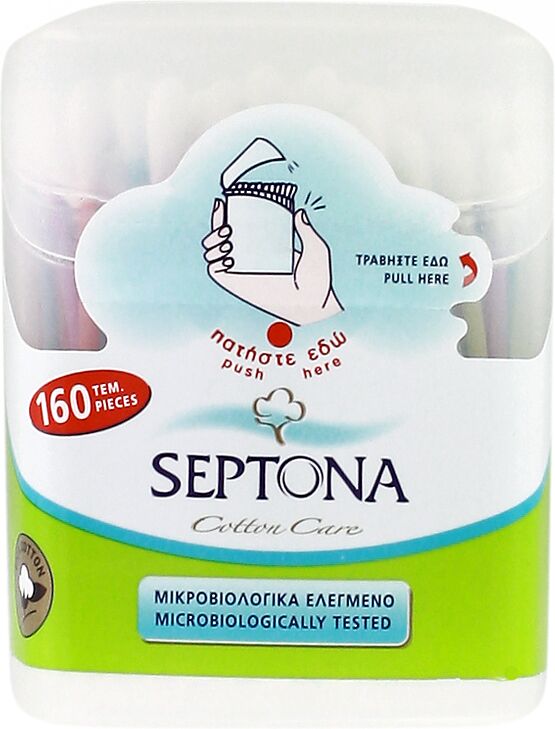 Ватные палочки "Septona Cotton Care" 160шт. 