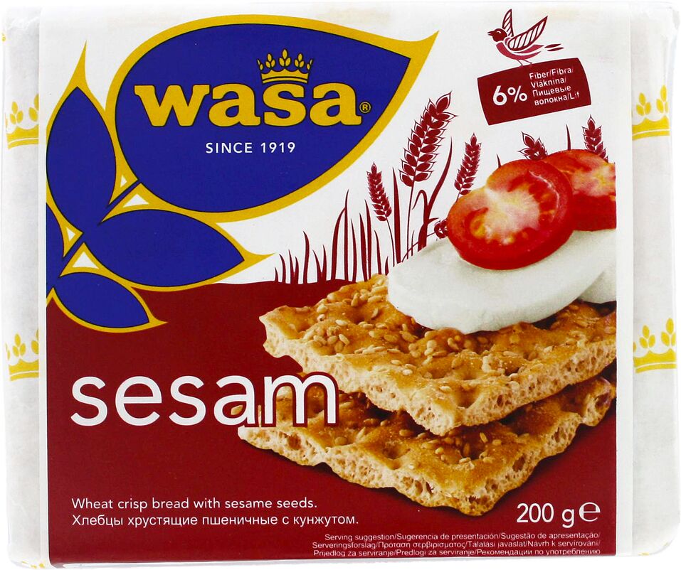 Խրթխրթան հացեր քունջութով «Wasa» 200գ 