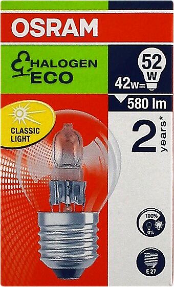 Лампа прозрачная "Osram Halogen ECO 42W" 