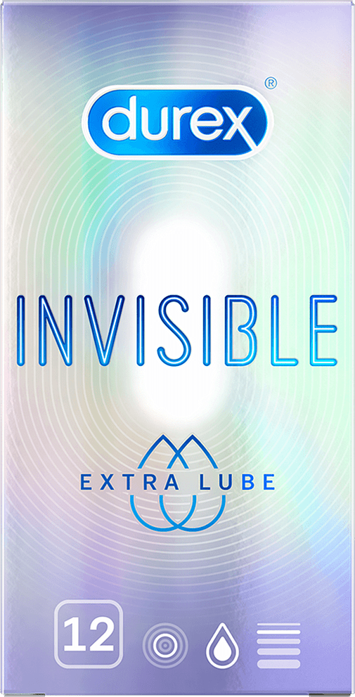 Condoms "Durex Invisible Extra Lube" 12pcs
