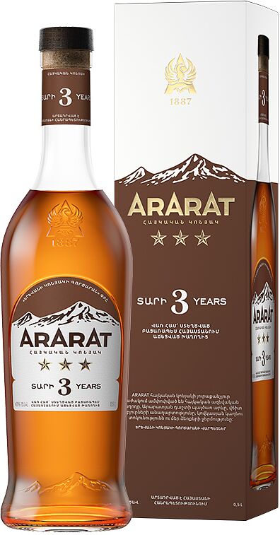 Cognac "Ararat 3*" 0.5l