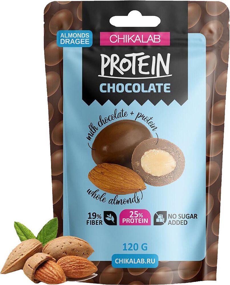 Chocolate dragee with almond "Chikalab" 120g
