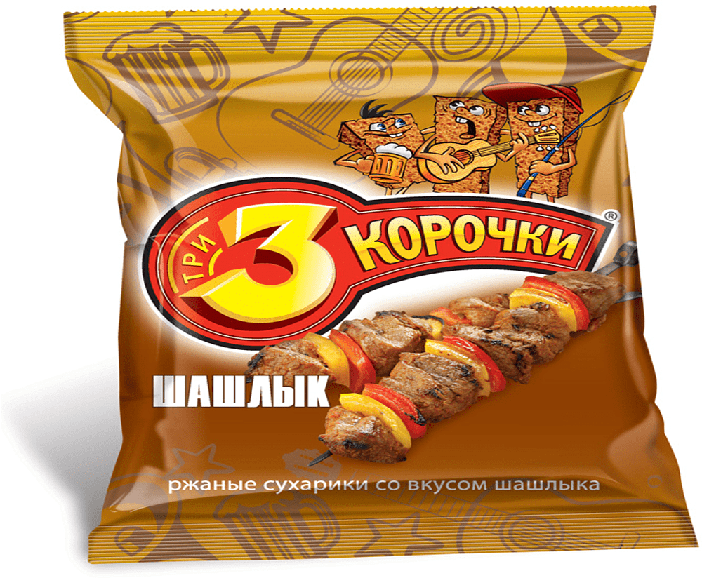 Crackers "3 Korochki" 40g BBQ