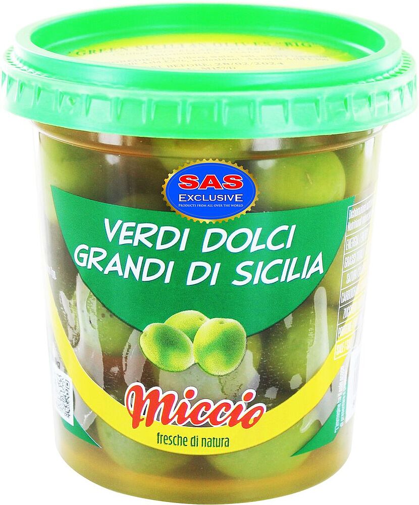 Ձիթապտուղ կանաչ կորիզով «Miccio Sicilian Big» 200գ
