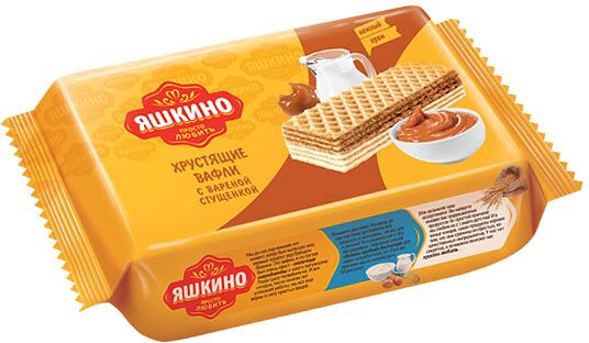 Wafer with boiled condensed milk filling "Yashkino" 200g