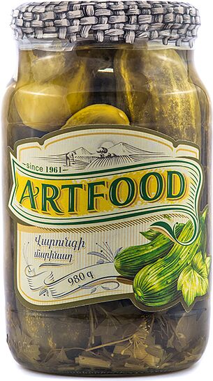 Marinated cucumber "Artfood" 980g
