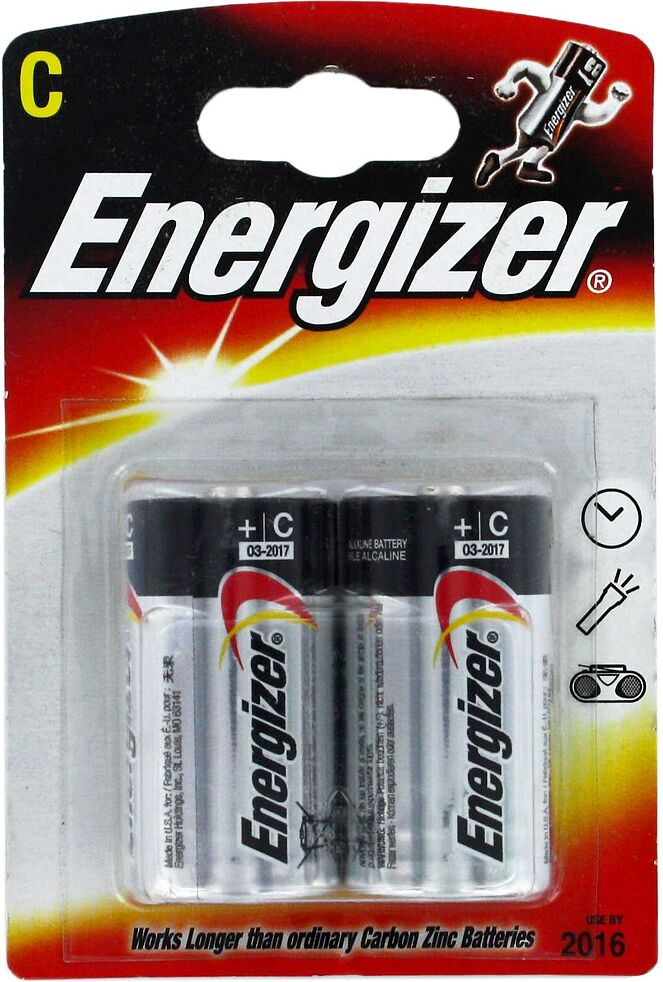 Battery "Energizer C-LR14,1.5V" 2 pcs