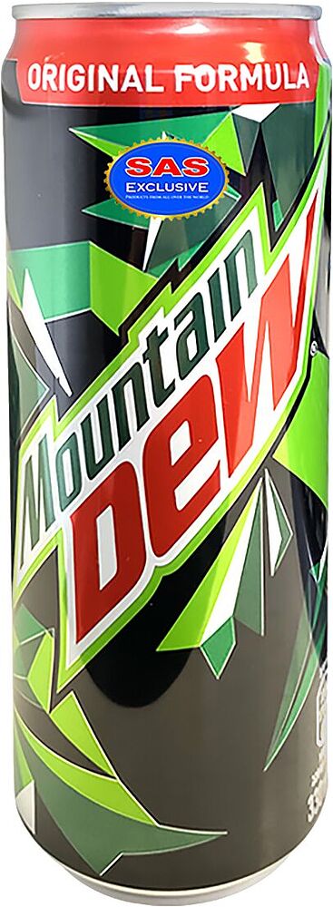 Освежающий газированный напиток "Mountain Dew" 0.33л