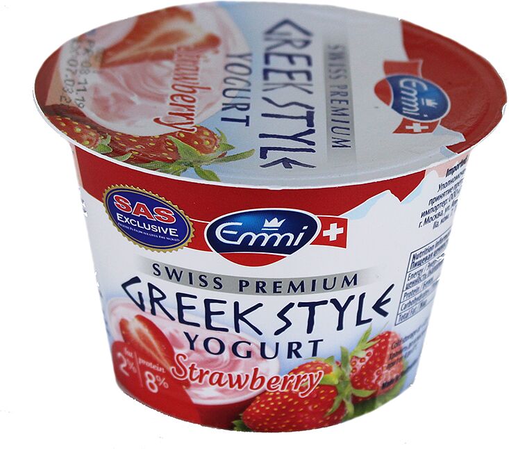 Yogurt with strawberry "Emmi Greek Style " 150g,  richness:2%