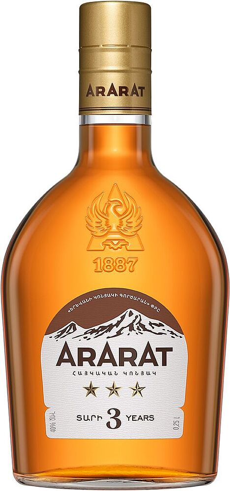 Cognac "Ararat 3*" 0.25l