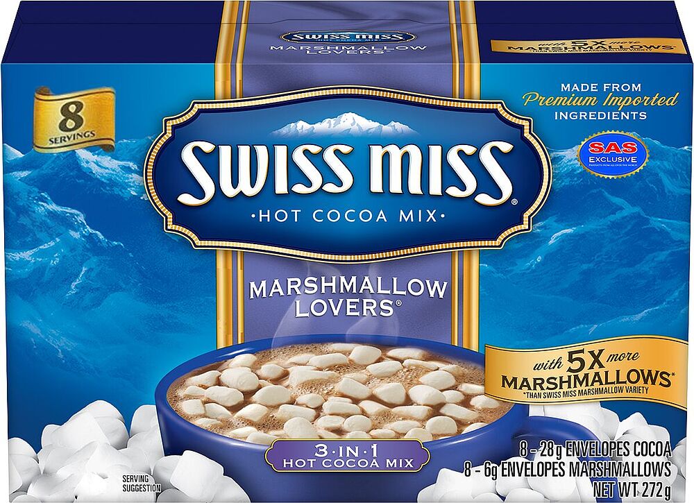 Растворимый какао-напиток "Swiss Miss Mashmallows" 272г