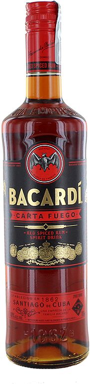 Ռոմ «Bacardi Red Carta Fuego» 0.7 լ
