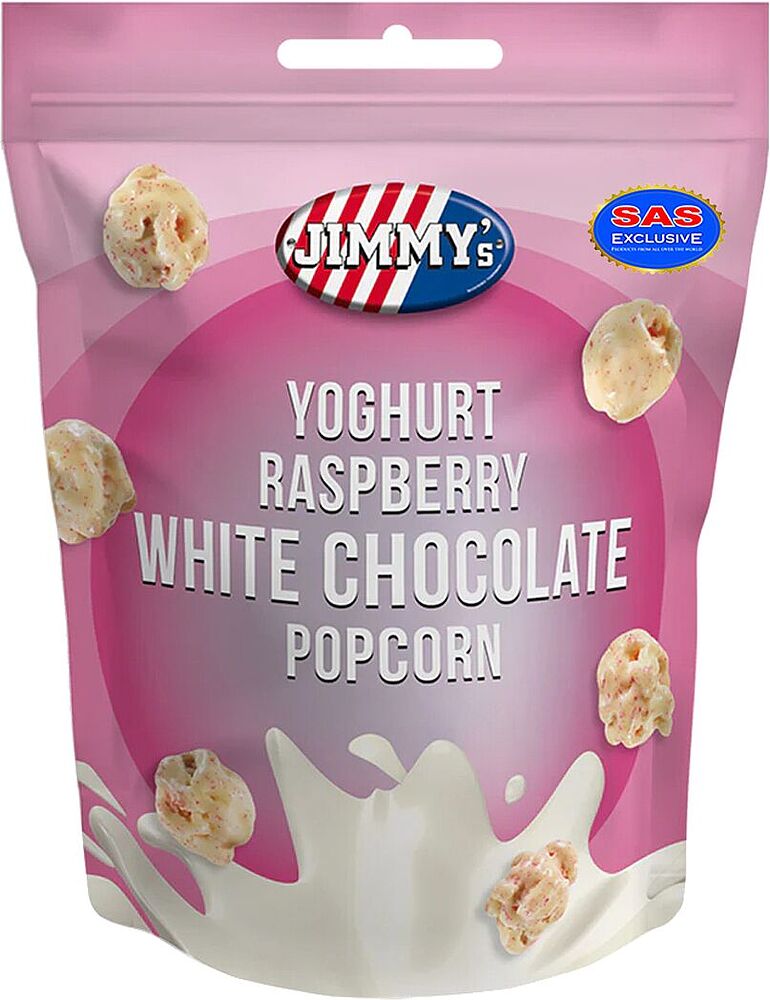 Pop corn with white chocolate "Jimmy's" 120g
