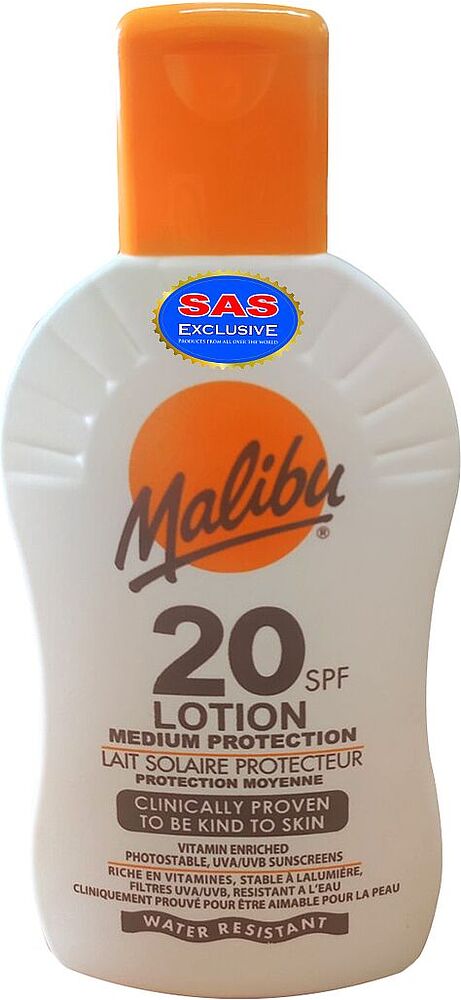 Sunscreen lotion "Malibu 20 SPF" 200ml
