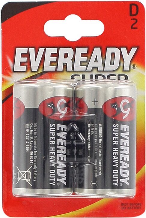 Batteries "Eveready Super Heavy Duty  D" 2pcs
