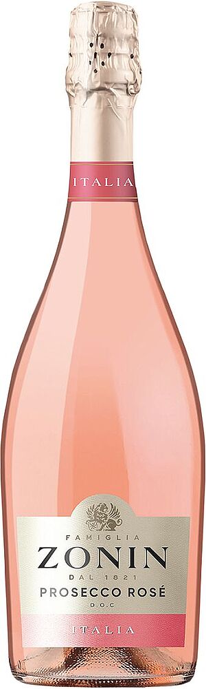 Игристое вино "Zonin Rose Brut" 0.75л