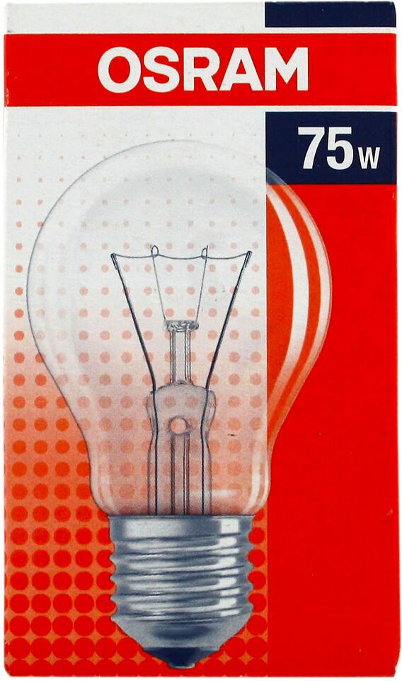 Clear light bulb "Osram 75W"  