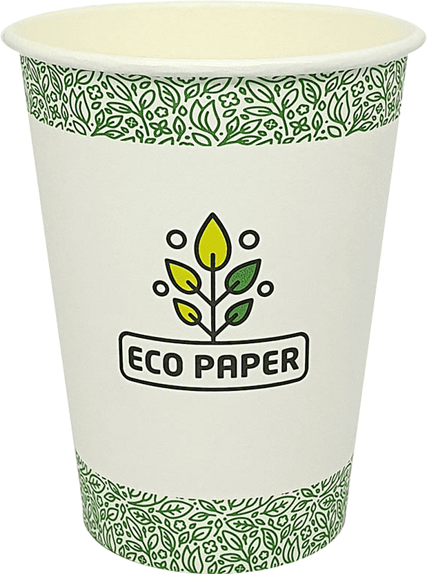 Disposable big paper cups "Eco Paper" 6pcs