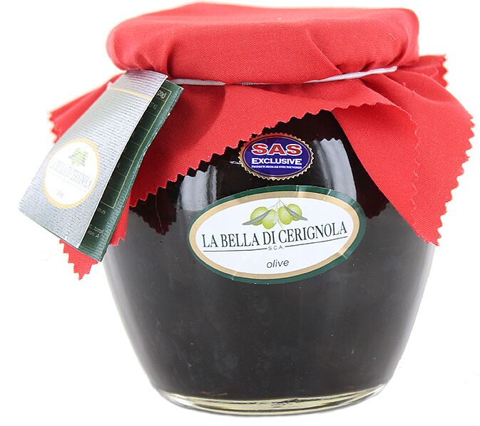 Оливки черные с косточкой "La Bella di Cerignola" 580мл
