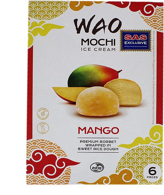 Mango ice cream "WAO Mochi" 210g