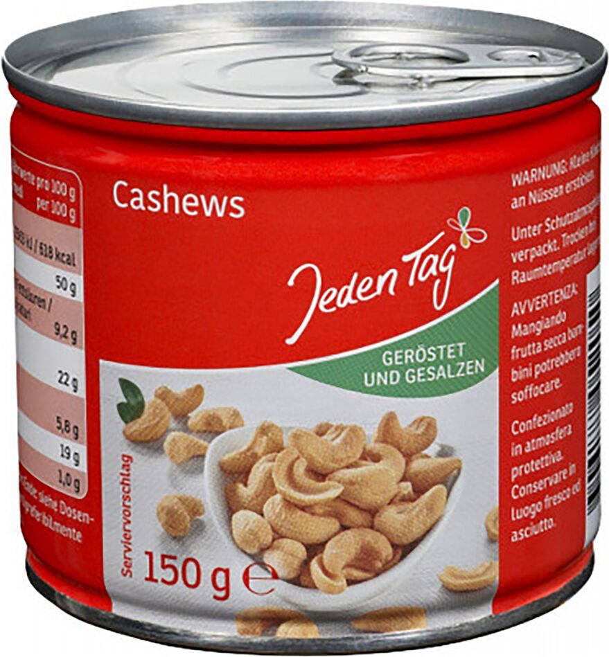Salty roasted cashew "Jeden Tag" 150g
