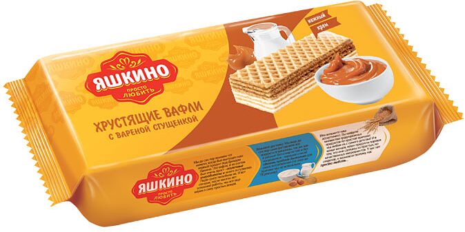 Wafer with boiled condensed milk filling "Yashkino" 300g