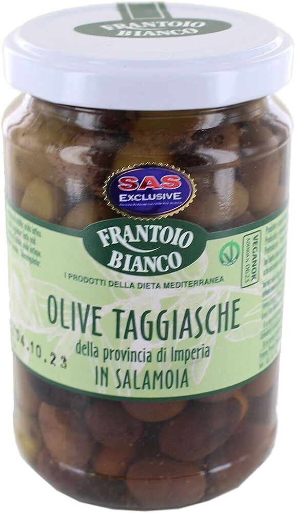 Green olives with pit "Frantoio Bianco" 190g