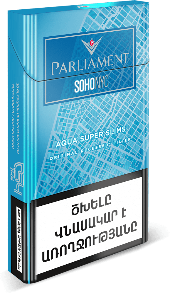 Cigarettes "Parliament Soho Nyc Aqua Super Slims"